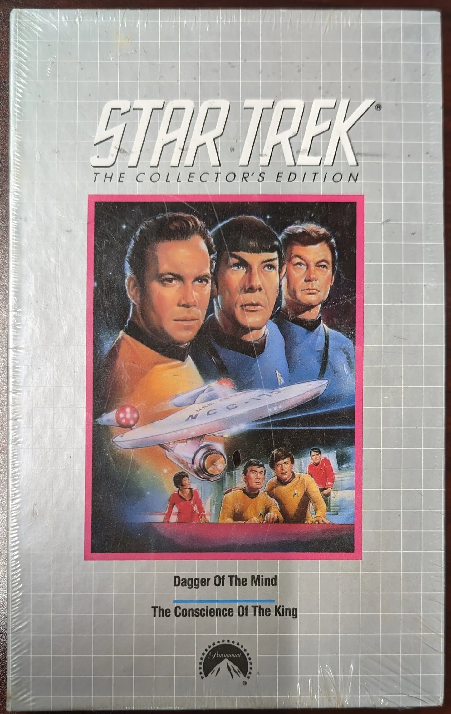 VHS tape box for Star Trek Collector’s Edition by Columbia House featuring iconic characters