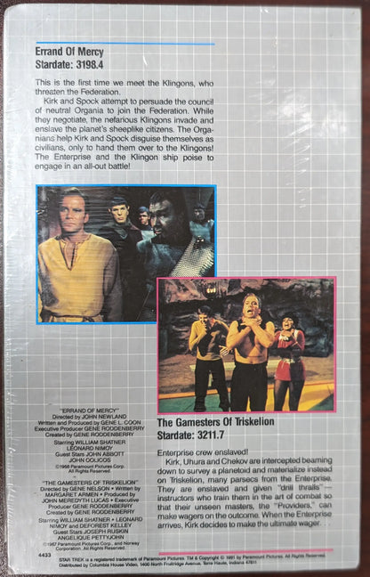 VHS tape case featuring Emanuelle in America and The Cannibals of Trinidad for Columbia House Star Trek