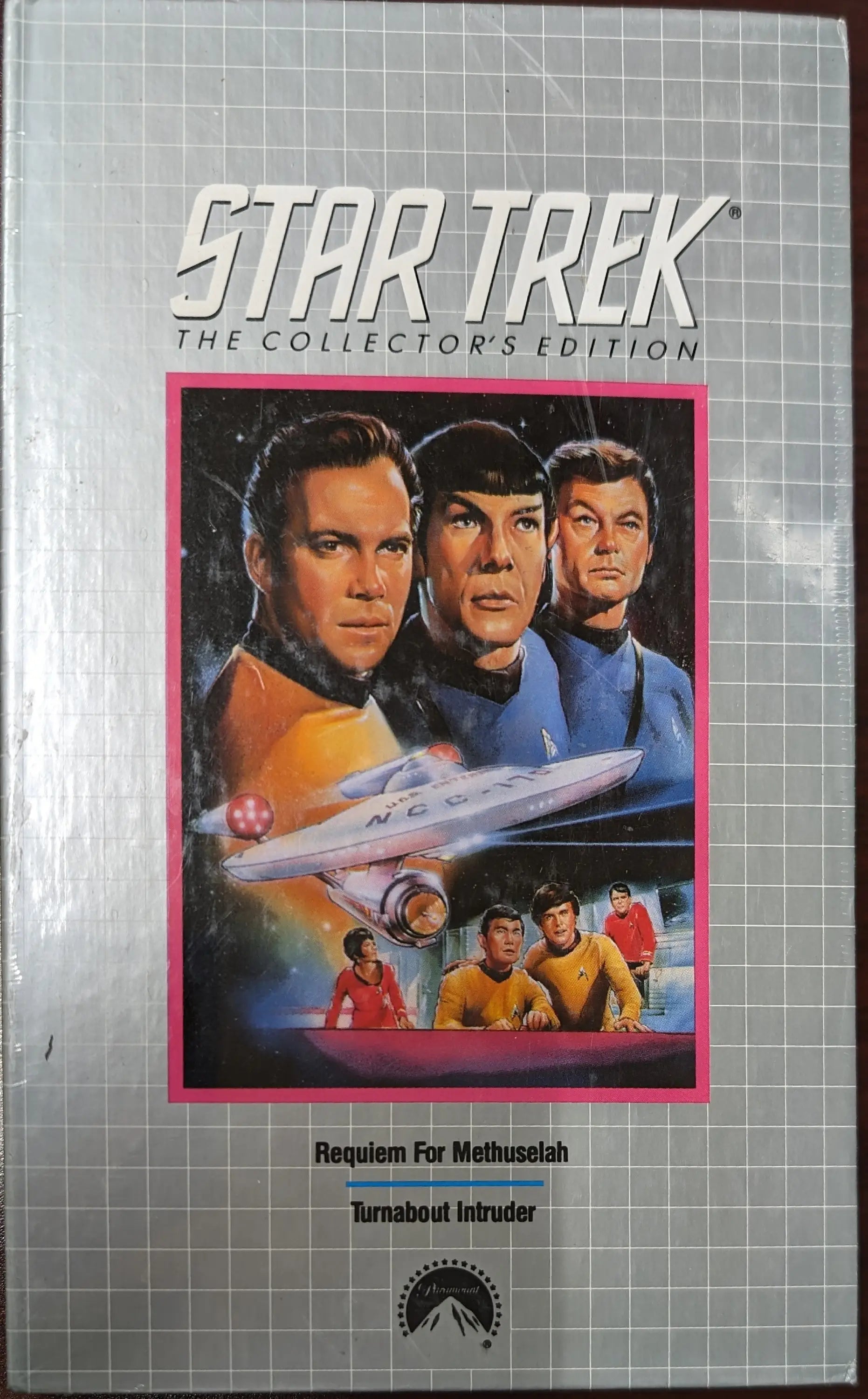VHS tape of Star Trek Turnabout Intruder from 1991 Columbia House edition with character portraits