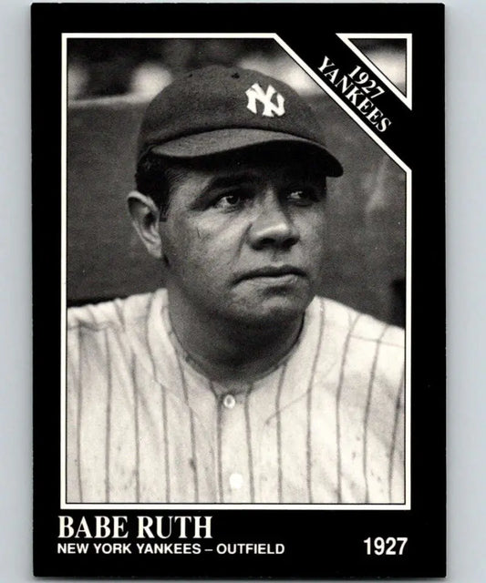 Babe Ruth baseball card from 1991 Conlon Collection featuring New York Yankees player