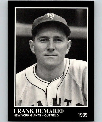 Black and white portrait of Frank Demaree, New York Giants baseball outfielder, 1939