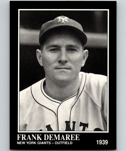 Black and white portrait of Frank Demaree, New York Giants baseball outfielder, 1939