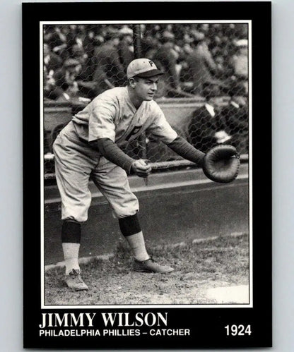Black and white photo of Jimmie Wilson, Philadelphia Phillies catcher, 1924 uniform