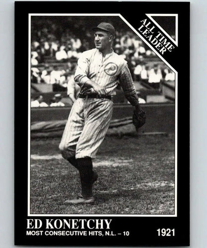 Black and white baseball card of Ed Konetchy pitching for the Philadelphia Phillies