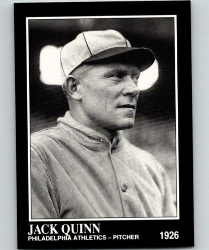 Black and white portrait of Jack Quinn in Philadelphia Athletics uniform from 1926