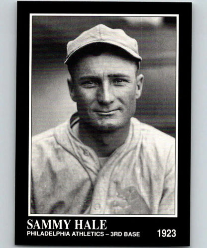 Black and white baseball card portrait of Sammy Hale from the Conlon Collection