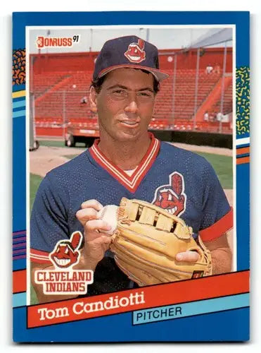 1991 Donruss #115 Tom Candiotti Cleveland Indians Baseball Cards EX/ ID:57691 - Baseball Cards