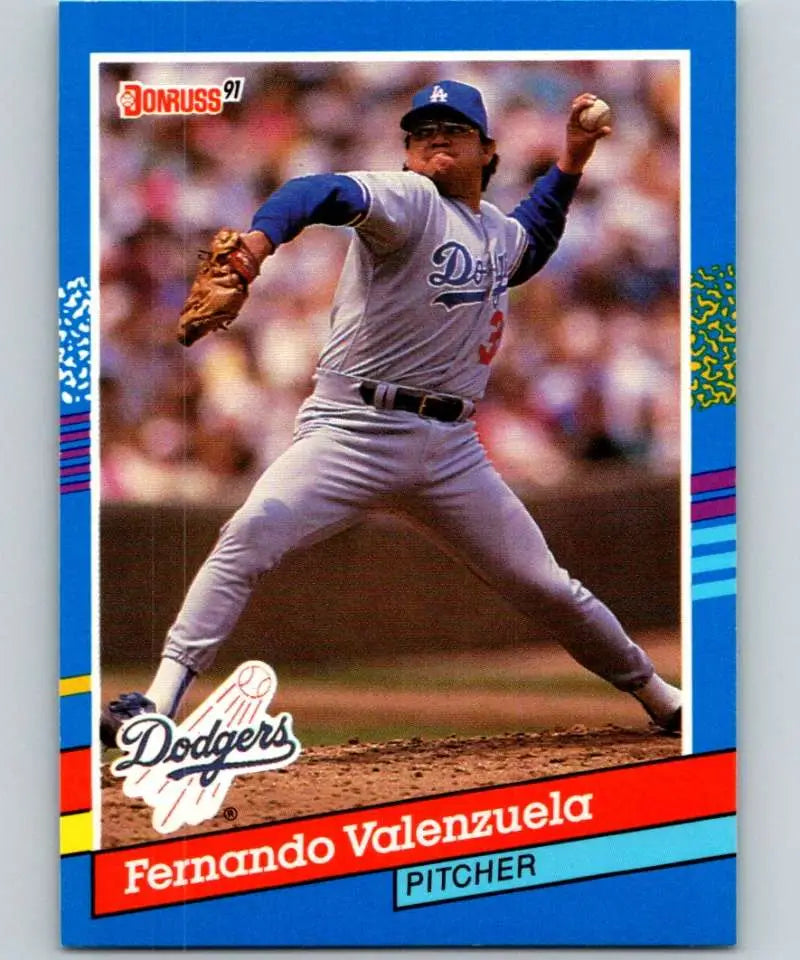 1991 Donruss Fernando Valenzuela UER baseball card featuring Los Angeles Dodgers pitcher