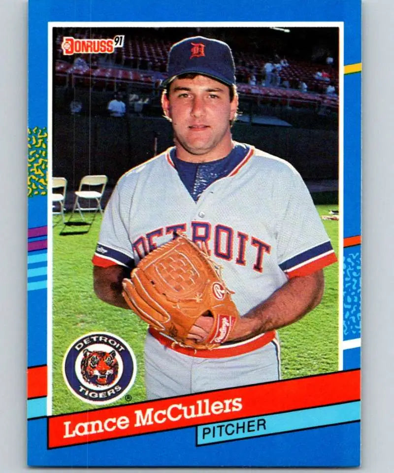 Detroit Tigers baseball card featuring pitcher Lance McCullers in white uniform