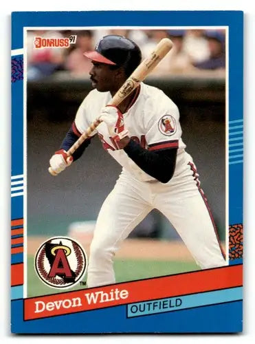 1991 Donruss #150 Devon White California Angels Baseball Cards EX/NM ID:57724 - Baseball Cards