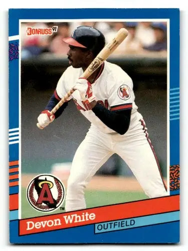 1991 Donruss #150 Devon White California Angels Baseball Cards EX/NM ID:57674 - Baseball Cards