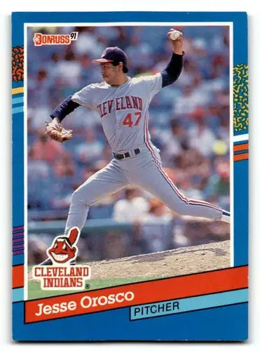 1991 Donruss #171 Jesse Orosco Cleveland Indians Baseball Cards EX/N ID:57672 - Baseball Cards