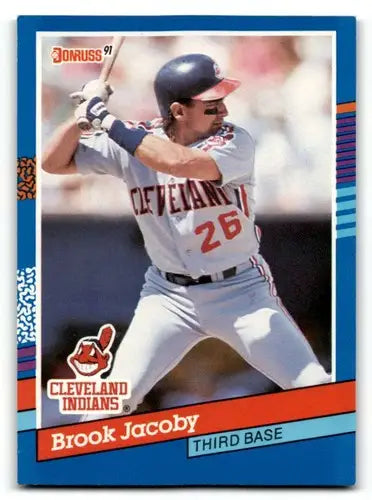 1991 Donruss #176 Brook Jacoby Cleveland Indians Baseball Cards EX/N ID:57704 - Baseball Cards