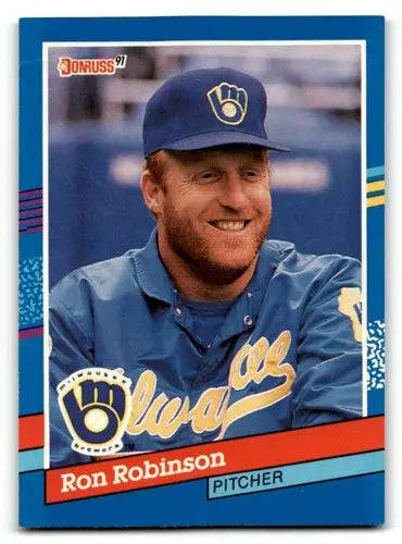 1991 Donruss #254 Ron Robinson Milwaukee Brewers Baseball Cards EX/N ID:57715 - Baseball Cards
