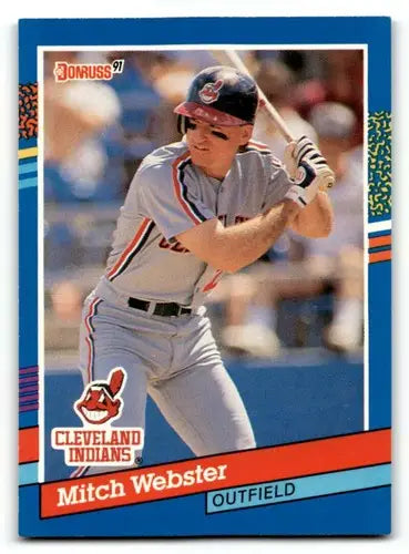 1991 Donruss #283 Mitch Webster Cleveland Indians Baseball Cards EX/ ID:57671 - Baseball Cards