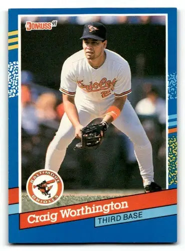 1991 Donruss #293 Craig Worthington Baltimore Orioles Baseball Cards ID:57686 - Baseball Cards
