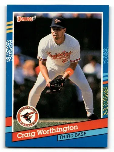 1991 Donruss #293 Craig Worthington Baltimore Orioles Baseball Cards ID:57685 - Baseball Cards
