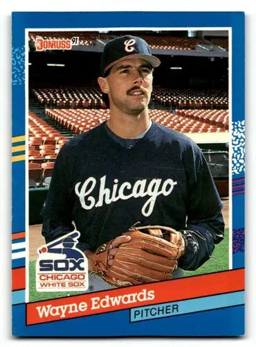 1991 Donruss #327 Wayne Edwards Chicago White Sox Baseball Cards EX/ ID:57737 - Baseball Cards