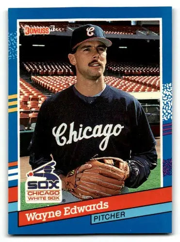 1991 Donruss #327 Wayne Edwards Chicago White Sox Baseball Cards EX/ ID:57733 - Baseball Cards