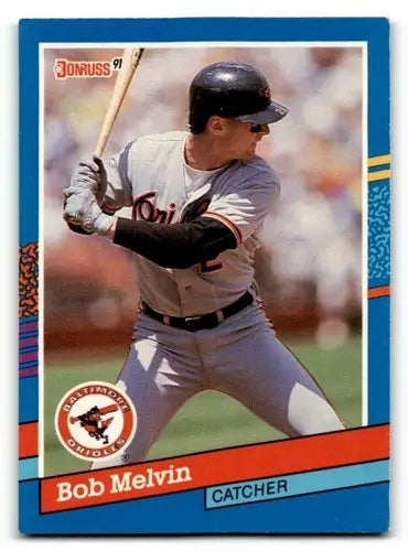 1991 Donruss #335 Bob Melvin Baltimore Orioles Baseball Cards EX/NM ID:57687 - Baseball Cards
