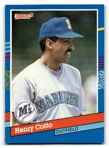 1991 Donruss #343 Henry Cotto Seattle Mariners Baseball Cards EX/NM ID:57698 - Trading Cards