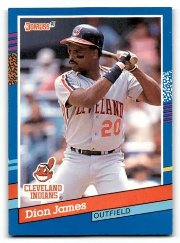 1991 Donruss #348 Dion James Cleveland Indians Baseball Cards EX/NM ID:57703 - Baseball Cards