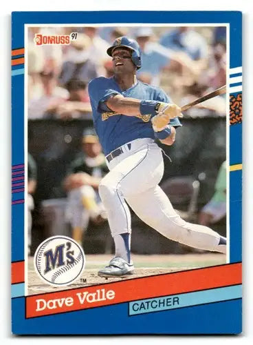 1991 Donruss #366 Dave Valle Seattle Mariners Baseball Cards EX/NM ID:57647 - Baseball Cards