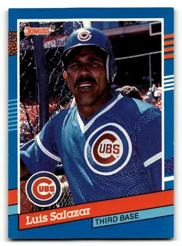 1991 Donruss #372 Luis Salazar Chicago Cubs Baseball Cards EX/NM ID:57709 - Baseball Cards