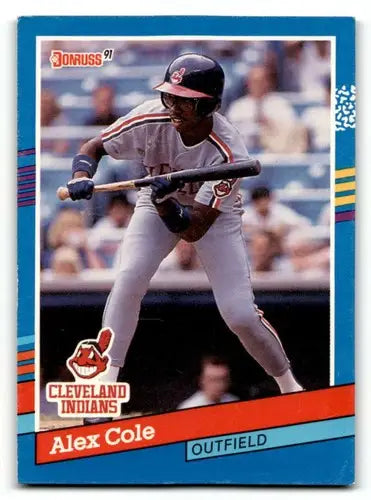 1991 Donruss #383 Alex Cole Cleveland Indians Baseball Cards EX/NM ID:57670 - Baseball Cards