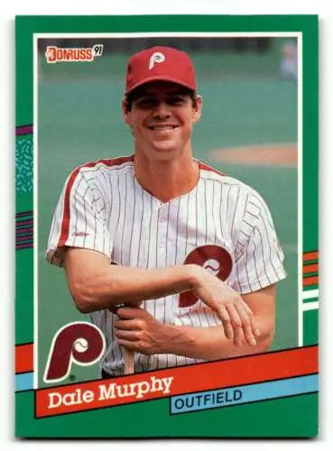 Dale Murphy Philadelphia Phillies baseball card with original gloss from 1991 Donruss