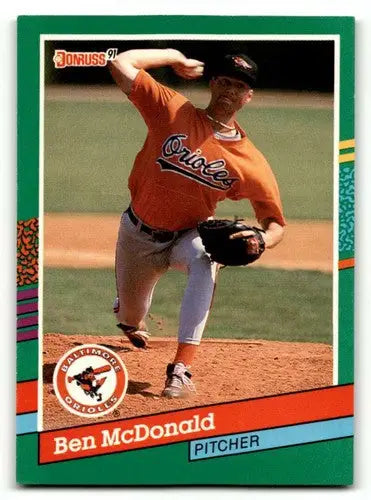 1991 Donruss #485 Ben McDonald Baltimore Orioles Baseball Cards EX/N ID:57679 - Baseball Cards