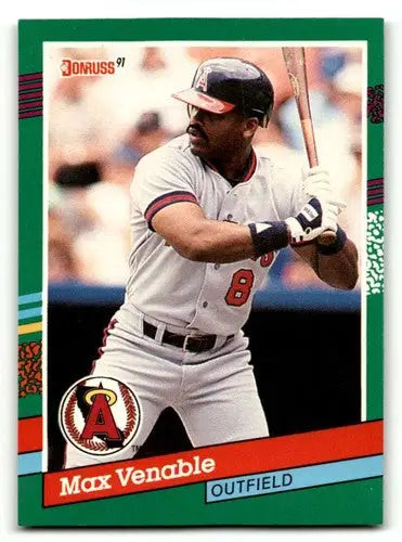 1991 Donruss #510 Max Venable California Angels Baseball Cards EX/NM ID:57729 - Baseball Cards