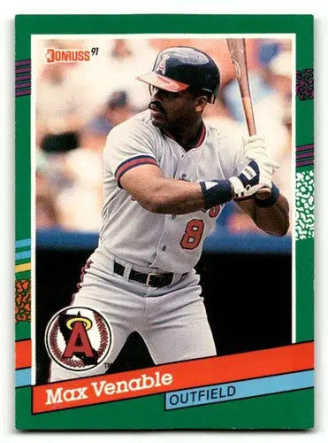 1991 Donruss #510 Max Venable California Angels Baseball Cards EX/NM ID:57658 - Baseball Cards