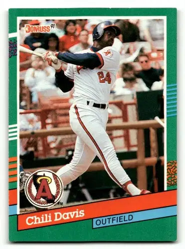 1991 Donruss #580 Chili Davis California Angels Baseball Cards EX/NM ID:57657 - Trading Cards