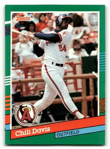 1991 Donruss #580 Chili Davis California Angels Baseball Cards EX/NM ID:57725 - Baseball Cards