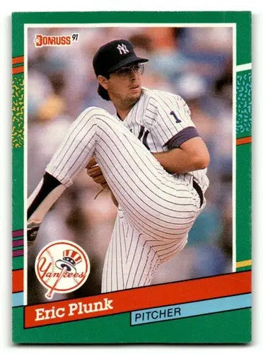 1991 Donruss #593 Eric Plunk New York Yankees Baseball Cards EX/NM ID:57721 - Baseball Cards