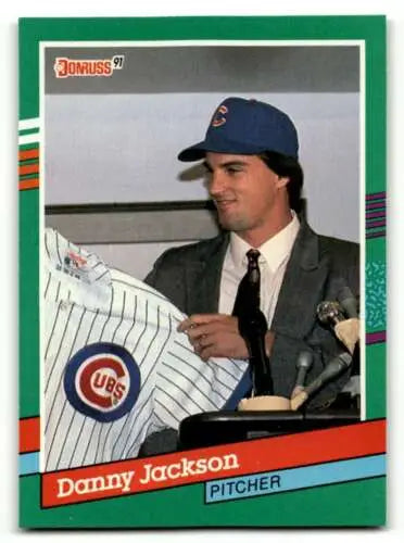 Danny Jackson Chicago Cubs baseball card 1991 Donruss original gloss NM condition