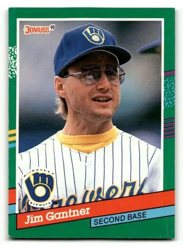 1991 Donruss #703 Jim Gantner Milwaukee Brewers Baseball Cards EX/NM ID:57720 - Baseball Cards