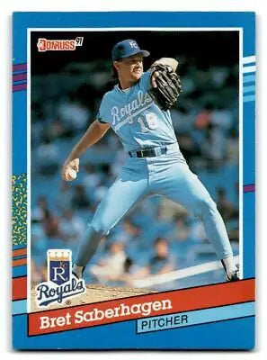 Baseball card of Bret Saberhagen from the 1991 Donruss #88a set