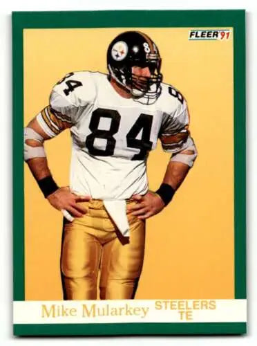 Mike Mularkey Pittsburgh Steelers Football Card with original gloss from 1991 Fleer