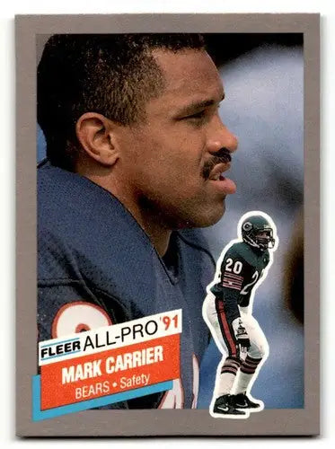 1991 Fleer #17 Mark Carrier Chicago Bears Football Cards NM Near Min ID:60533 - Football Cards