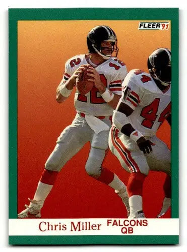 1991 Fleer #207 Chris Miller Atlanta Falcons Football Cards NM Near ID:60526 - Football Cards