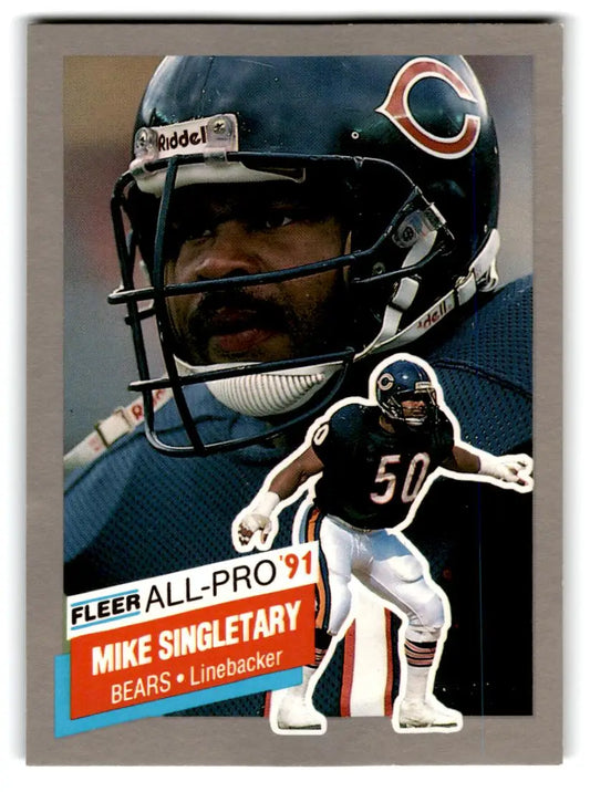 1991 Fleer #22 Mike Singletary All-Pro ’91 - Trading Cards