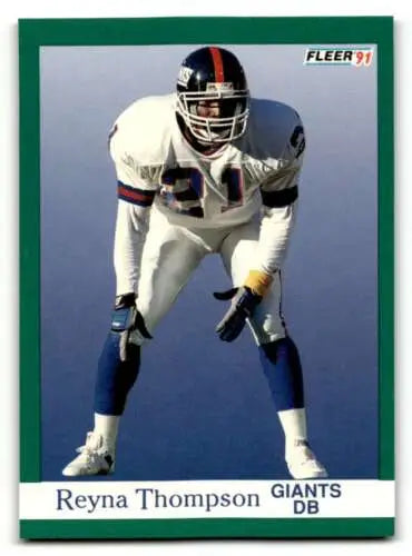 Reyna Thompson New York Giants football card with original gloss for collectors