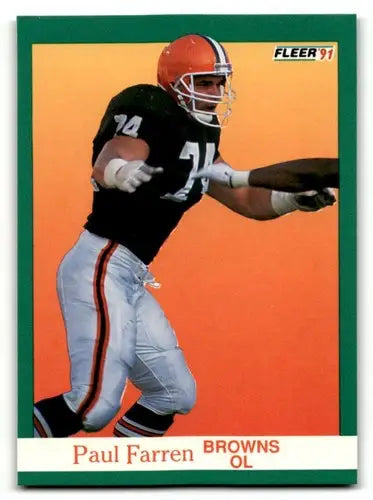 1991 Fleer #33 Paul Farren Cleveland Browns Football Cards NM Near M ID:60486 - Trading Cards