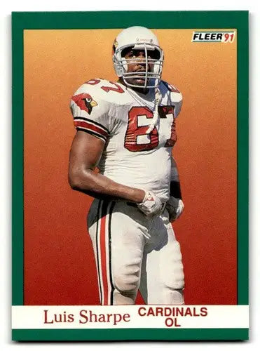 1991 Fleer #348 Luis Sharpe Phoenix Cardinals Football Cards NM Near ID:60515 - Football Cards