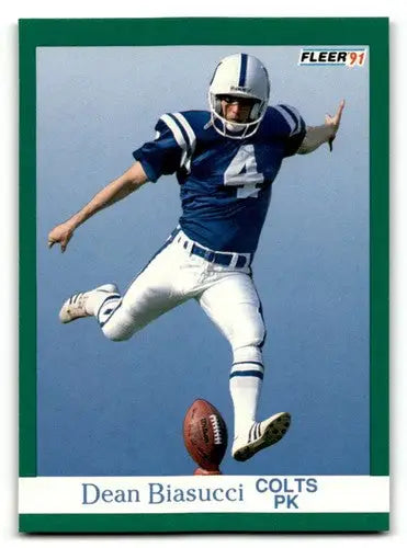 1991 Fleer #76 Dean Biasucci Indianapolis Colts Football Cards NM Ne ID:60488 - Trading Cards