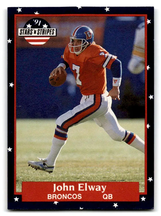 1991 Fleer Stars ’n Stripes #16 John Elway - Trading Card