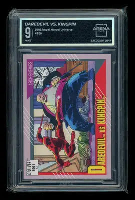 Impel Marvel Universe Daredevil Kingpin trading card 1991 Arena Club 9 Mint high grade