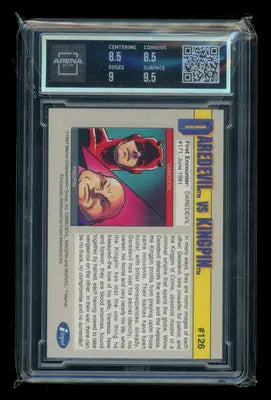 Impel Marvel Universe Daredevil Kingpin collectible card graded 9 from 1991 Arena Club